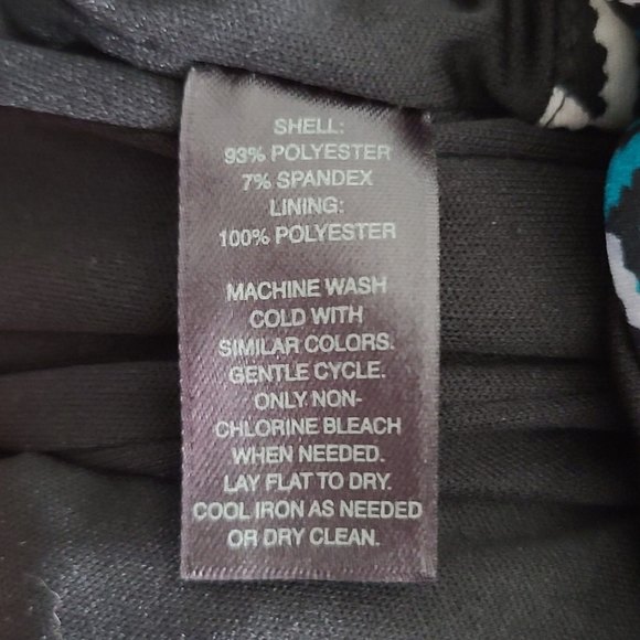 WHITE HOUSE BLACK MARKET Herringbone Dress Shift Sheath Chevron Teal Sz 4 EUC - Picture 9 of 10